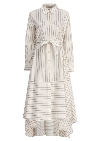 Prosperity striped cotton midi dress