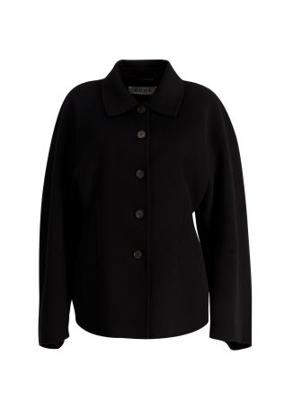 Black sculptural wool jacket