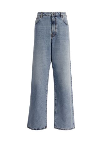 Blue wide-leg jeans