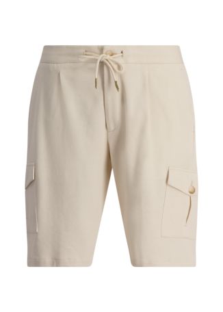 Ivory cotton-blend cargo shorts