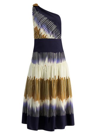 Catalina printed cotton midi dress