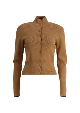 Beige knitted jacket