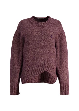 Purple wool-blend jumper
