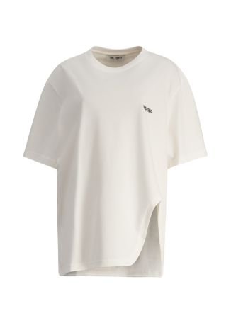 White logo-print cotton T-shirt