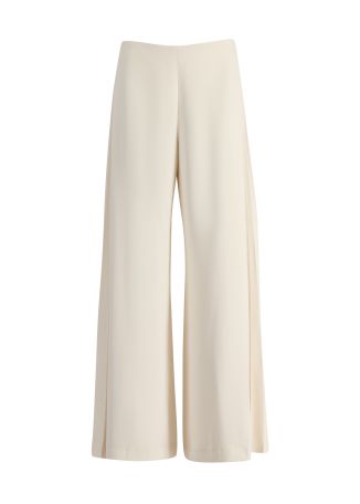 Nova ivory flared-leg trousers