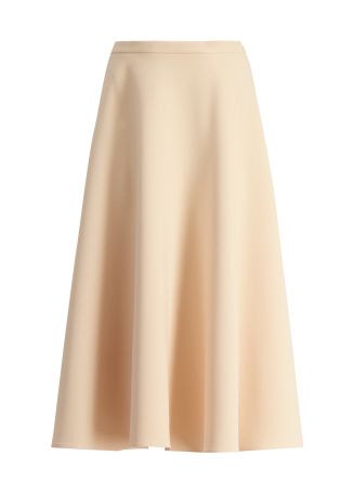 Lena beige panelled midi skirt