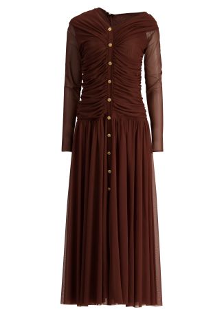 Willa brown off-the-shoulder chiffon maxi dress