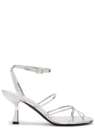 Blaze 70 silver metallic leather sandals