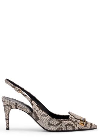 Evolv 75 snake-print leather slingback sandals