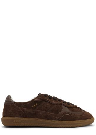 Tb.490 brown panelled suede sneakers