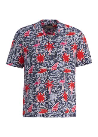 Mars printed linen shirt