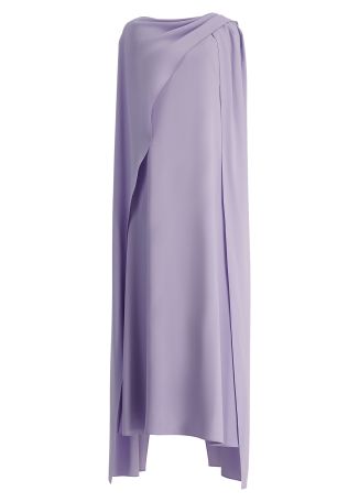 Danica purple cape-effect sable gown