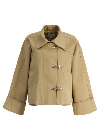 Beige cotton parka jacket