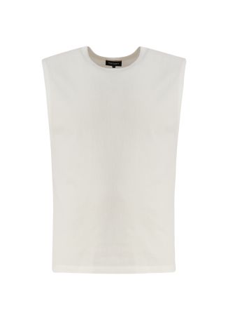 White mesh cotton t-shirt