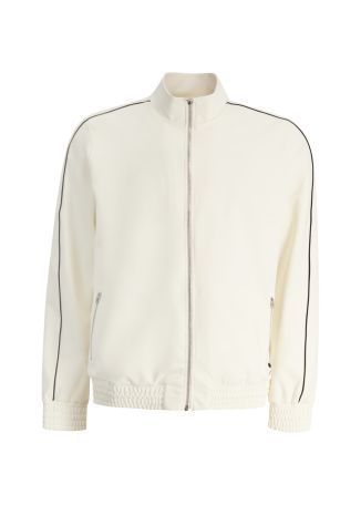Off-white stretch-jersey jacket
