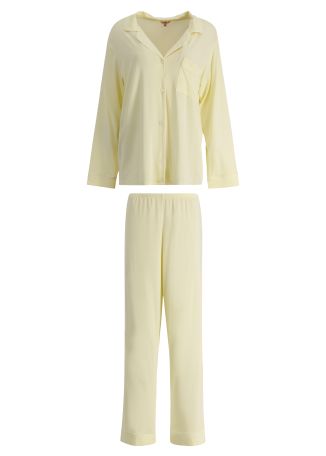Gisele yellow stretch-modal pyjama set