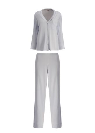 Gisele blue stretch-modal pyjama set
