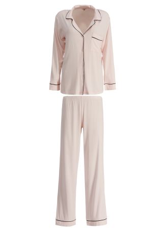 Gisele pink stretch-modal pyjama set