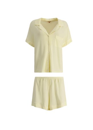 Gisele yellow stretch-modal pyjama set