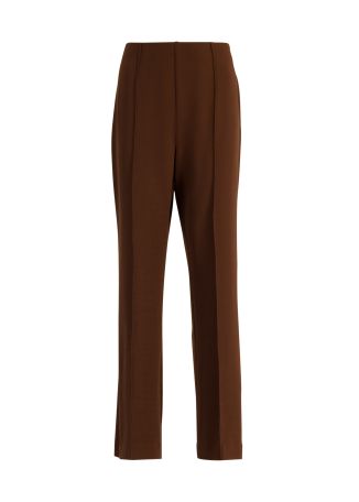 Wagner brown wide-leg stretch-jersey trousers