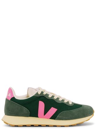 Rio branco ii suede-trimmed mesh sneakers