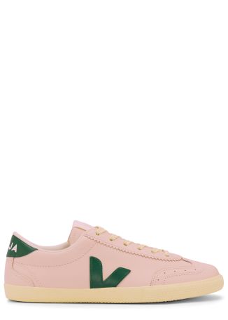 Volley logo leather sneakers