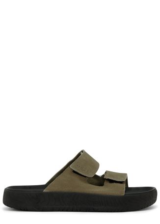 Etna beige suede sliders