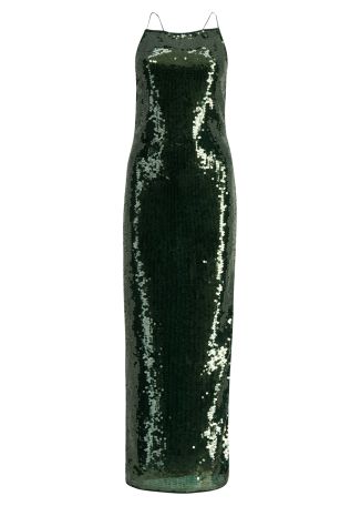 Marylin green sequin-embellished maxi dress