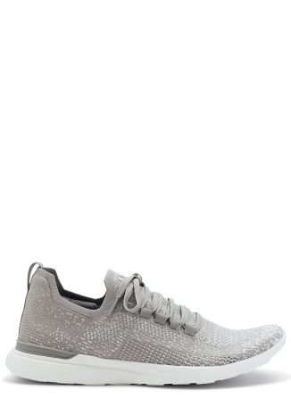 Techloom breeze grey mesh stretch-knit sneakers