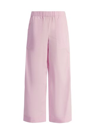 Arden pink wide-leg cotton-blend trousers