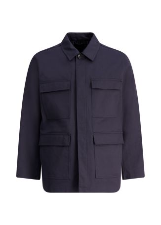 Navy textured cotton jacket