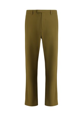 Louie beige straight-leg cotton trousers