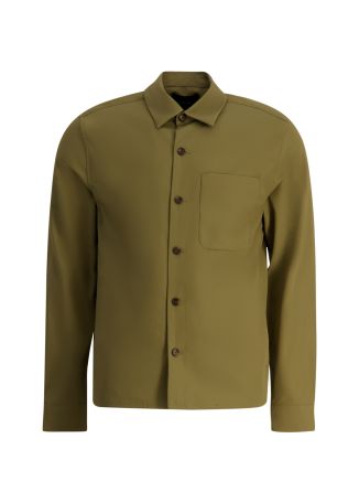 Beige cotton overshirt
