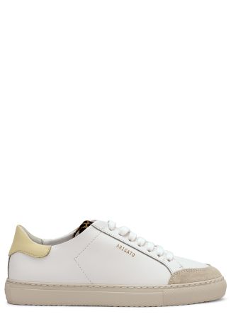 Clean 90 triple white suede-trimmed leather sneakers