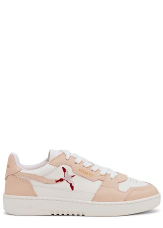 Dice lo bee bird panelled leather sneakers