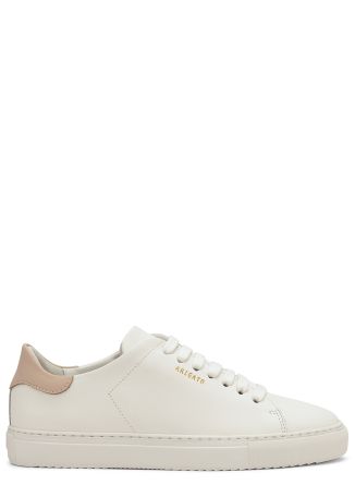 Clean 90 white contrast-trimmed leather sneakers