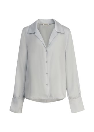 Bethany blue silk-blend shirt