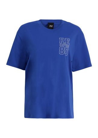 Elysian blue printed cotton t-shirt