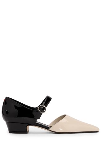 Yara 35 colour-blocked leather Mary Jane pumps