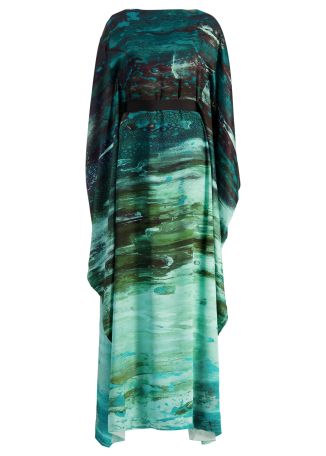 Raziya printed silk maxi dress