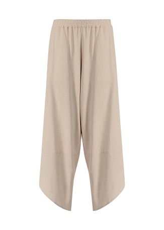 Beige wide-leg pants