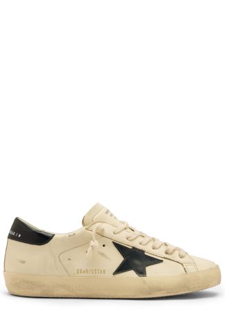 Super-star logo leather sneakers