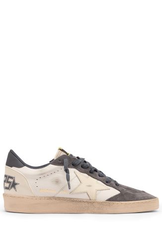 Ball star suede-trimmed leather sneakers