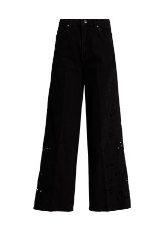 Black cut-out jeans