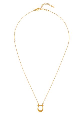 Lunar new year horseshoe 18kt gold-plated necklace