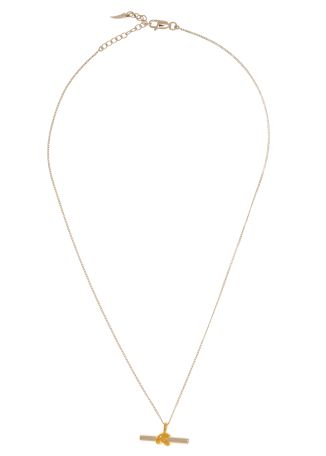 X lucy williams knot-embellished sterling silver necklace