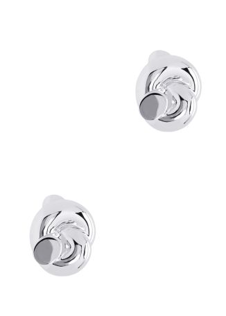 X lucy williams silver knotted stud earrings