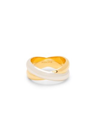 X lucy williams crossover 18kt gold-plated ring