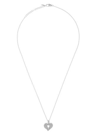 Molten heart silver necklace