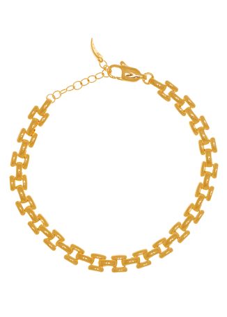 Timepiece 18kt gold-plated chain bracelet
